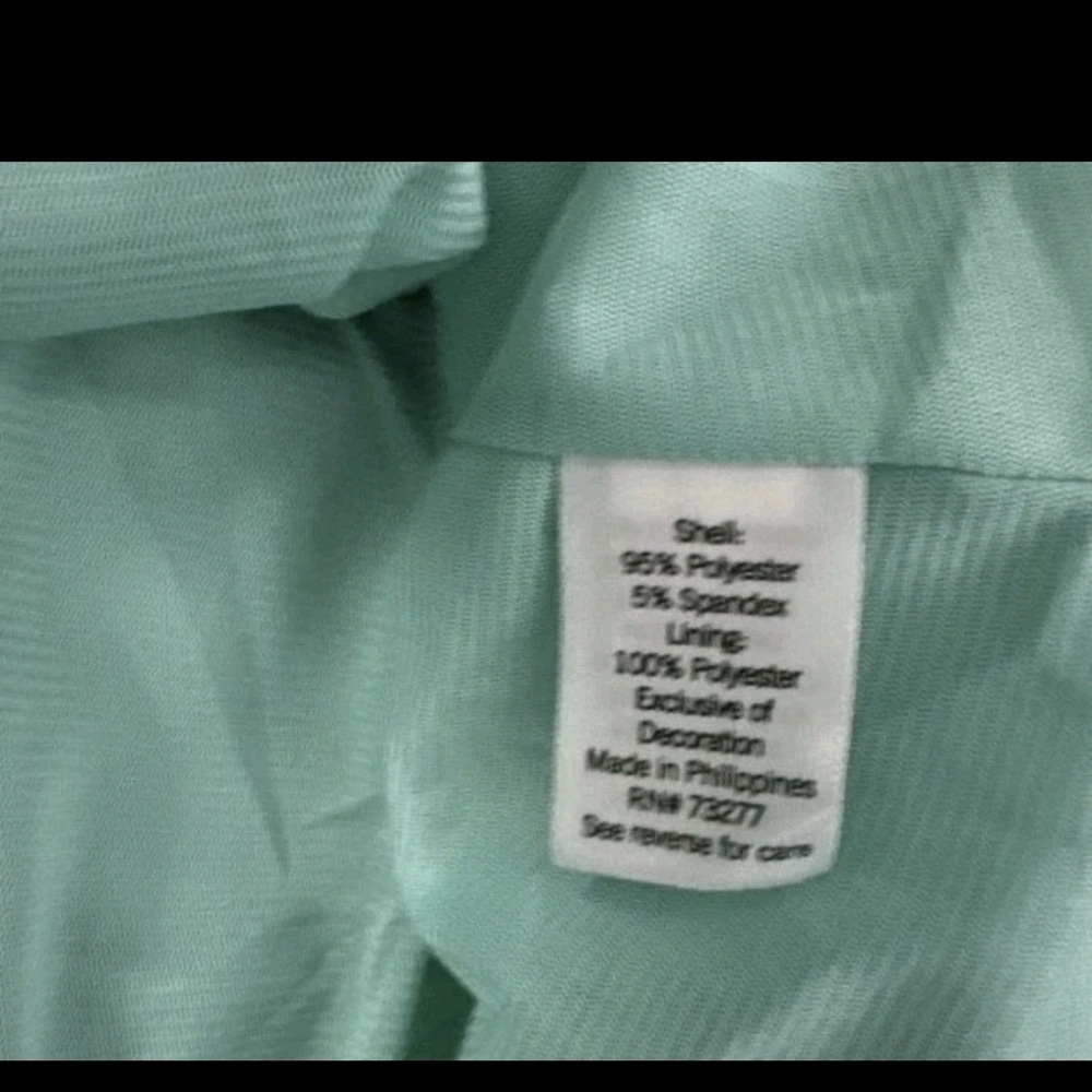 NWOT Lauren Conrad Aqua Spring Dress textured tie back Womens M BOHO - Picture 8 of 9